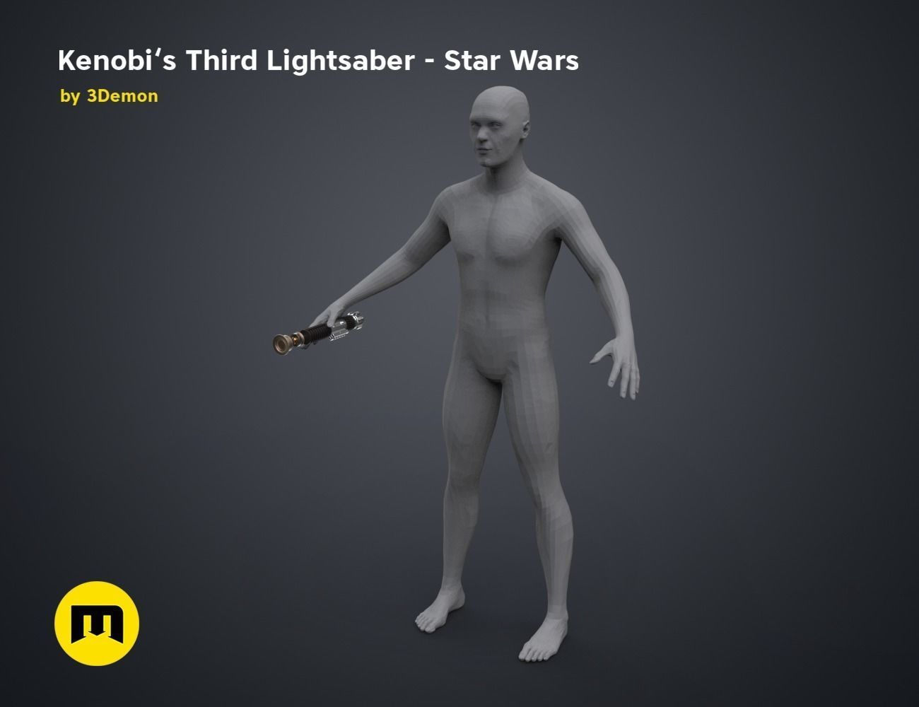 Obi-Wans Third Lightsaber - Star Wars 3D print model_32