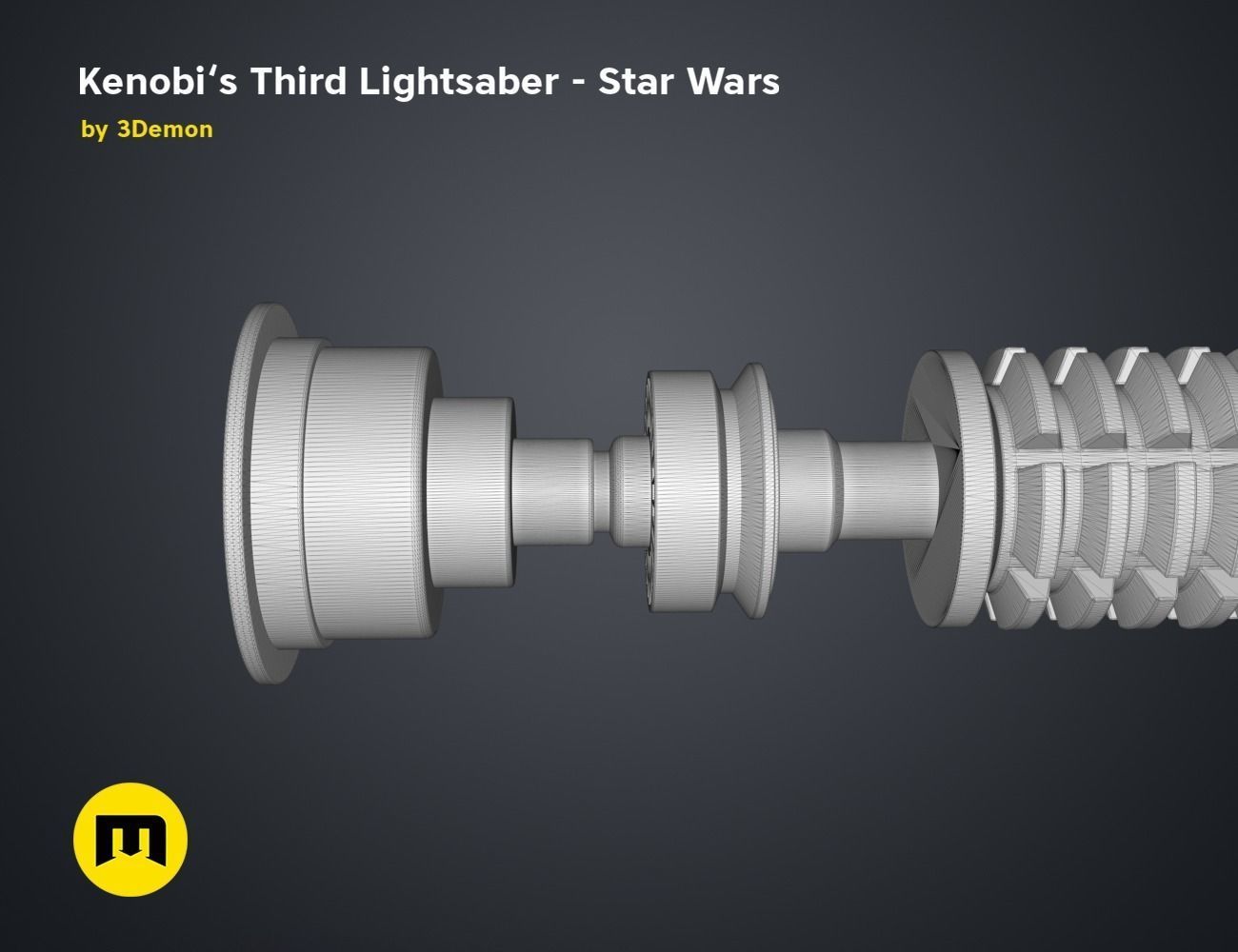 Obi-Wans Third Lightsaber - Star Wars 3D print model_15