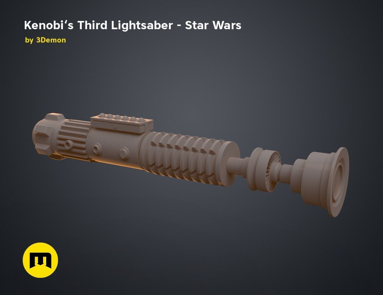 Obi-Wans Third Lightsaber - Star Wars 3D print model_8
