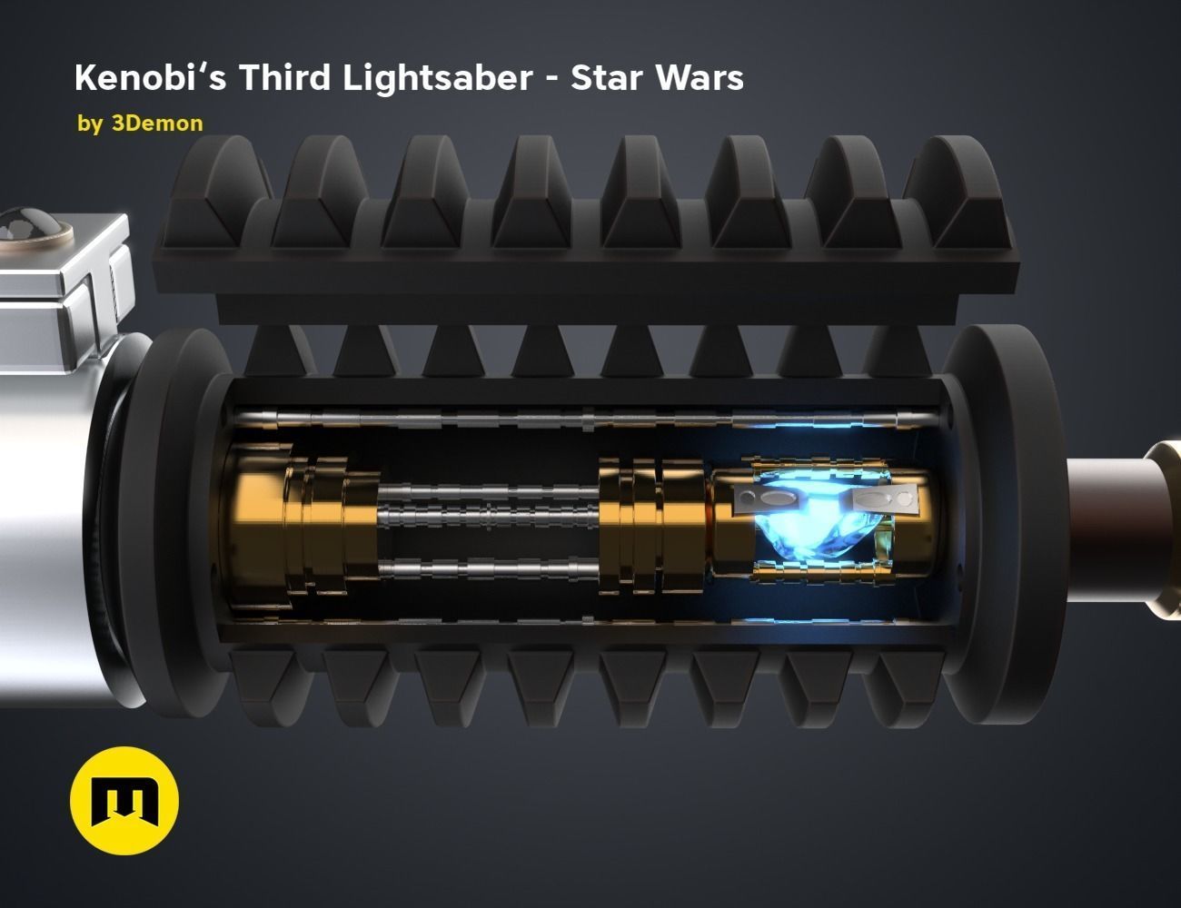 Obi-Wans Third Lightsaber - Star Wars 3D print model_4