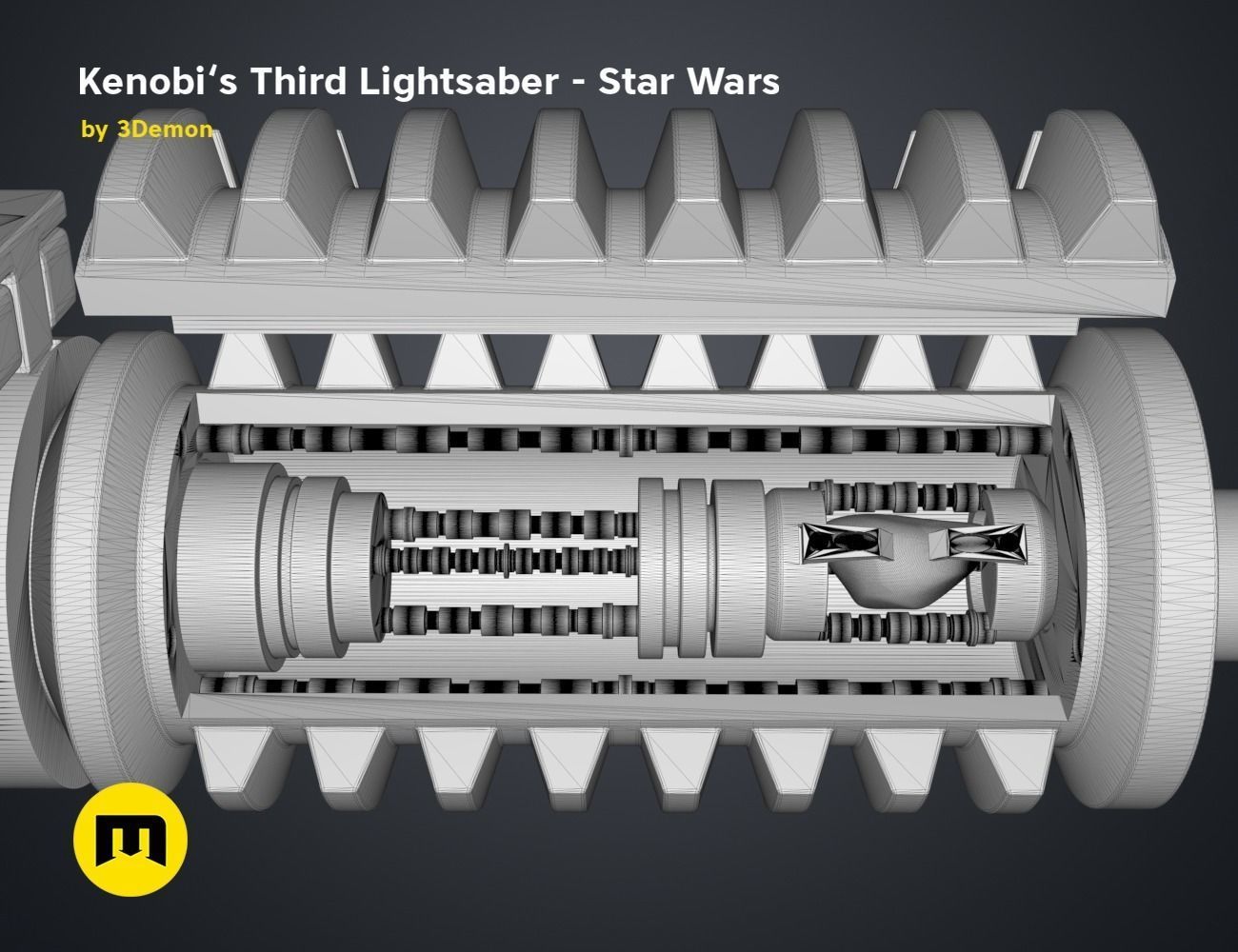 Obi-Wans Third Lightsaber - Star Wars 3D print model_17