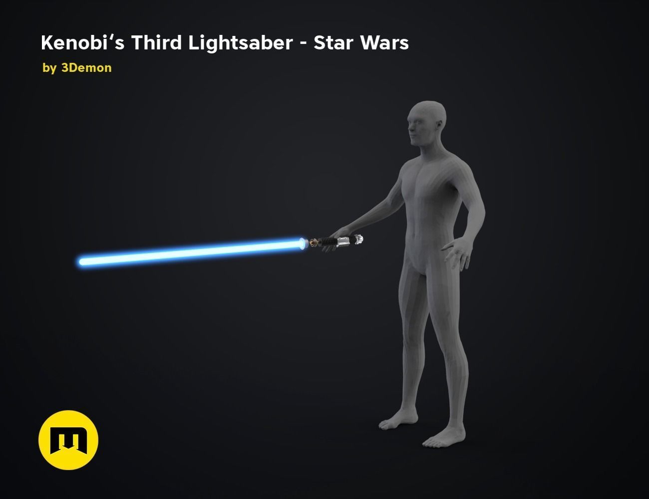 Obi-Wans Third Lightsaber - Star Wars 3D print model_22