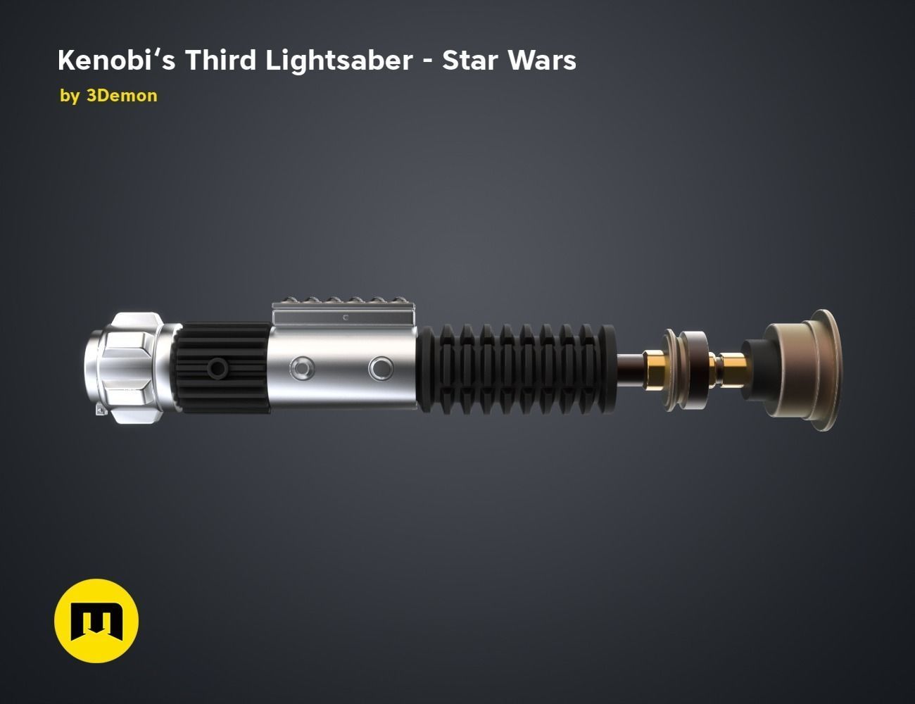 Obi-Wans Third Lightsaber - Star Wars 3D print model_28