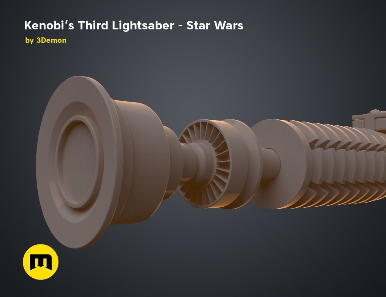 Obi-Wans Third Lightsaber - Star Wars 3D print model_10