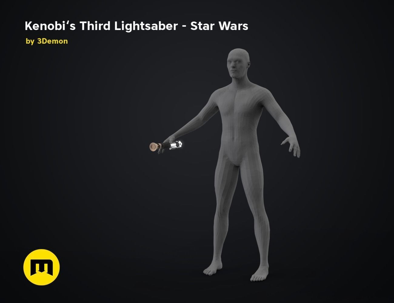 Obi-Wans Third Lightsaber - Star Wars 3D print model_21