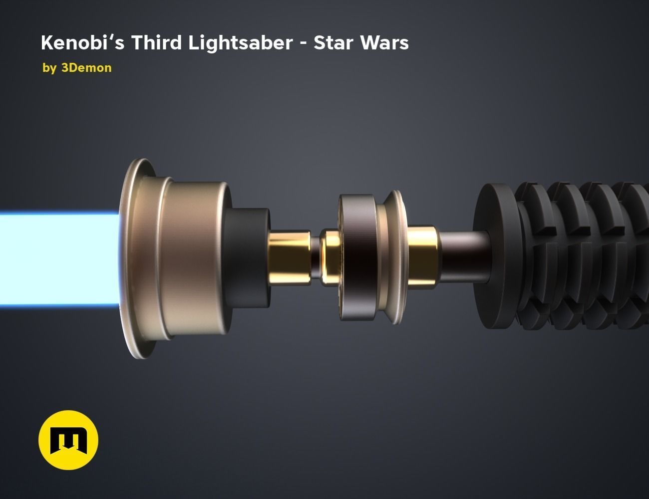 Obi-Wans Third Lightsaber - Star Wars 3D print model_26