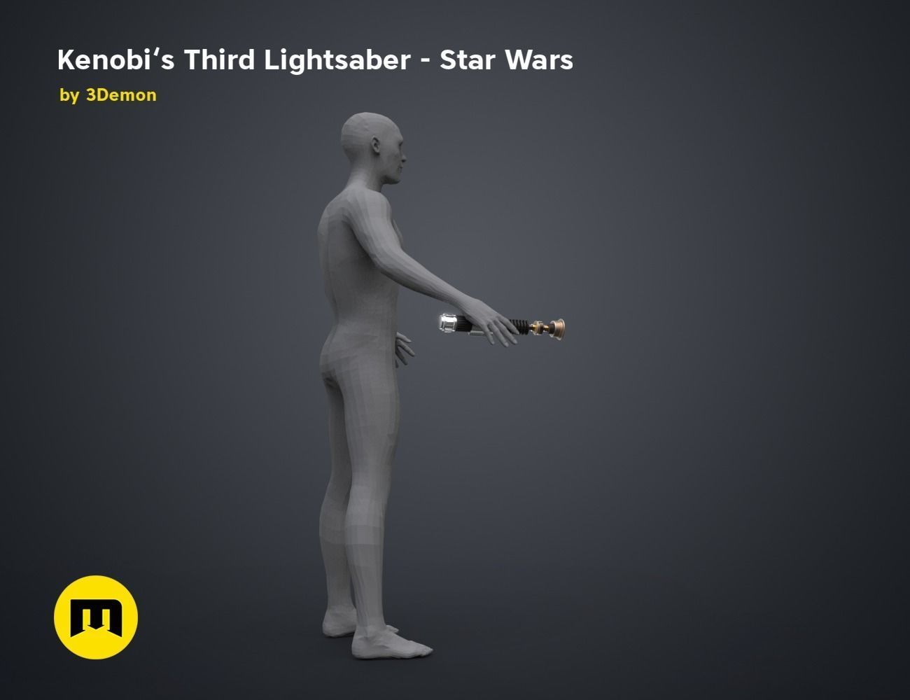 Obi-Wans Third Lightsaber - Star Wars 3D print model_23