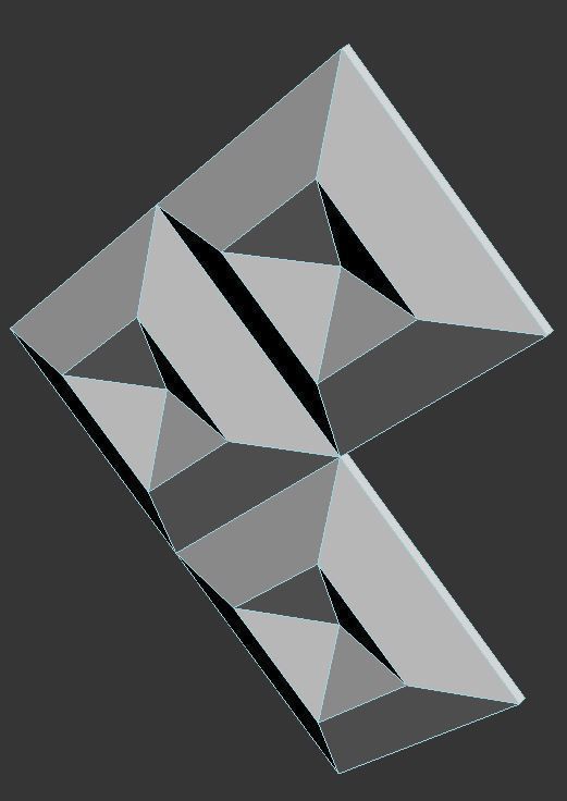 3d plaster wall panel Low-poly 3D model_2