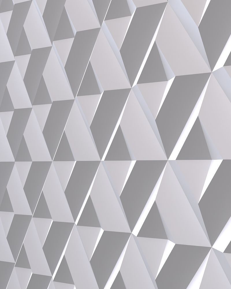 3d plaster wall panel Low-poly 3D model_1
