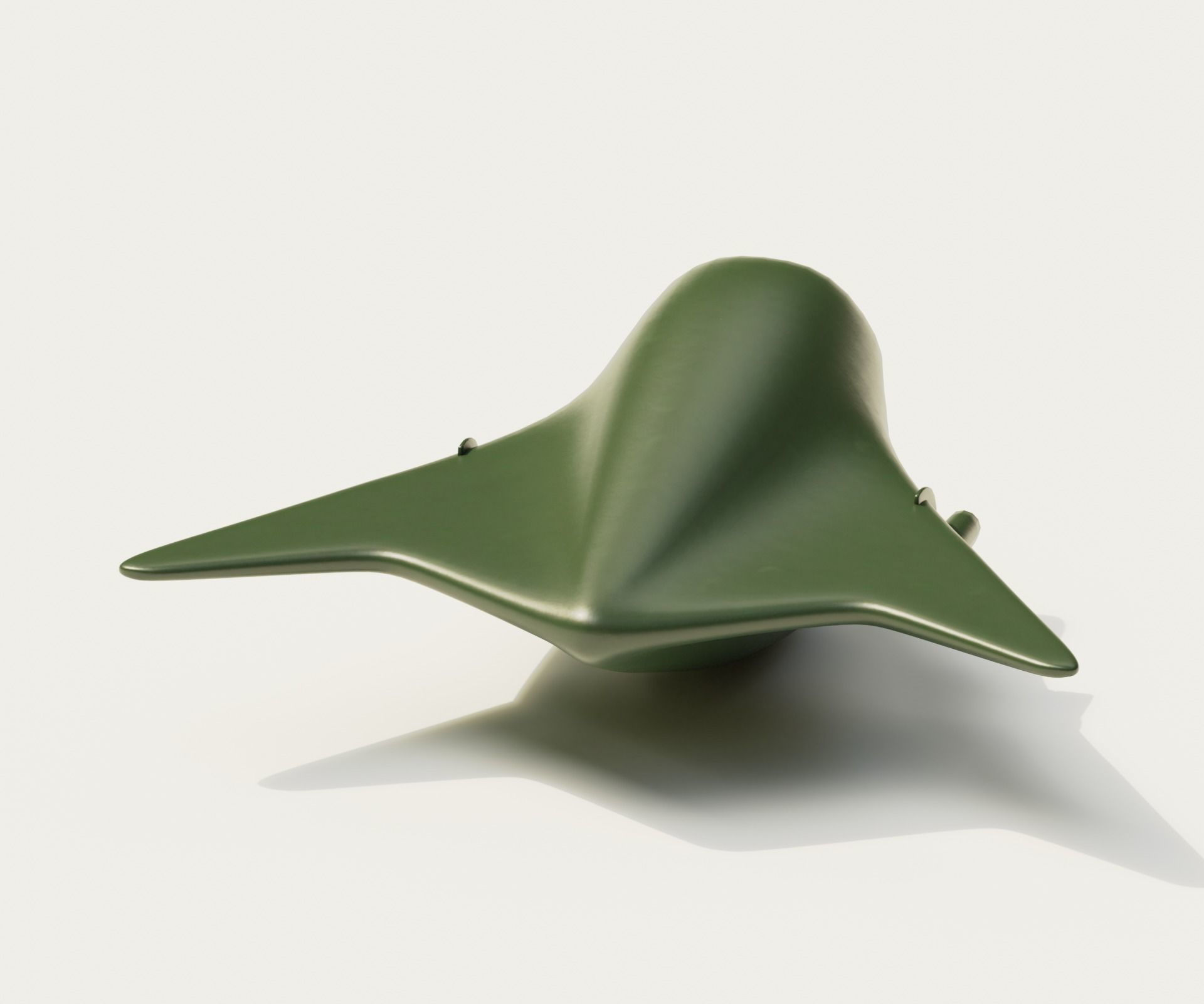 Cartoon Bomber Airplane Low-poly 3D model_6