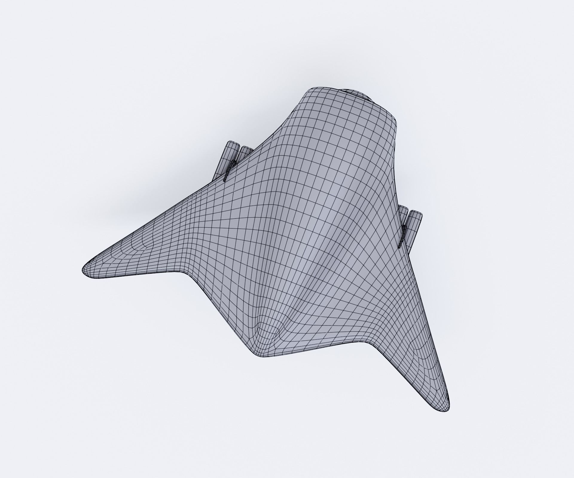 Cartoon Bomber Airplane Low-poly 3D model_20