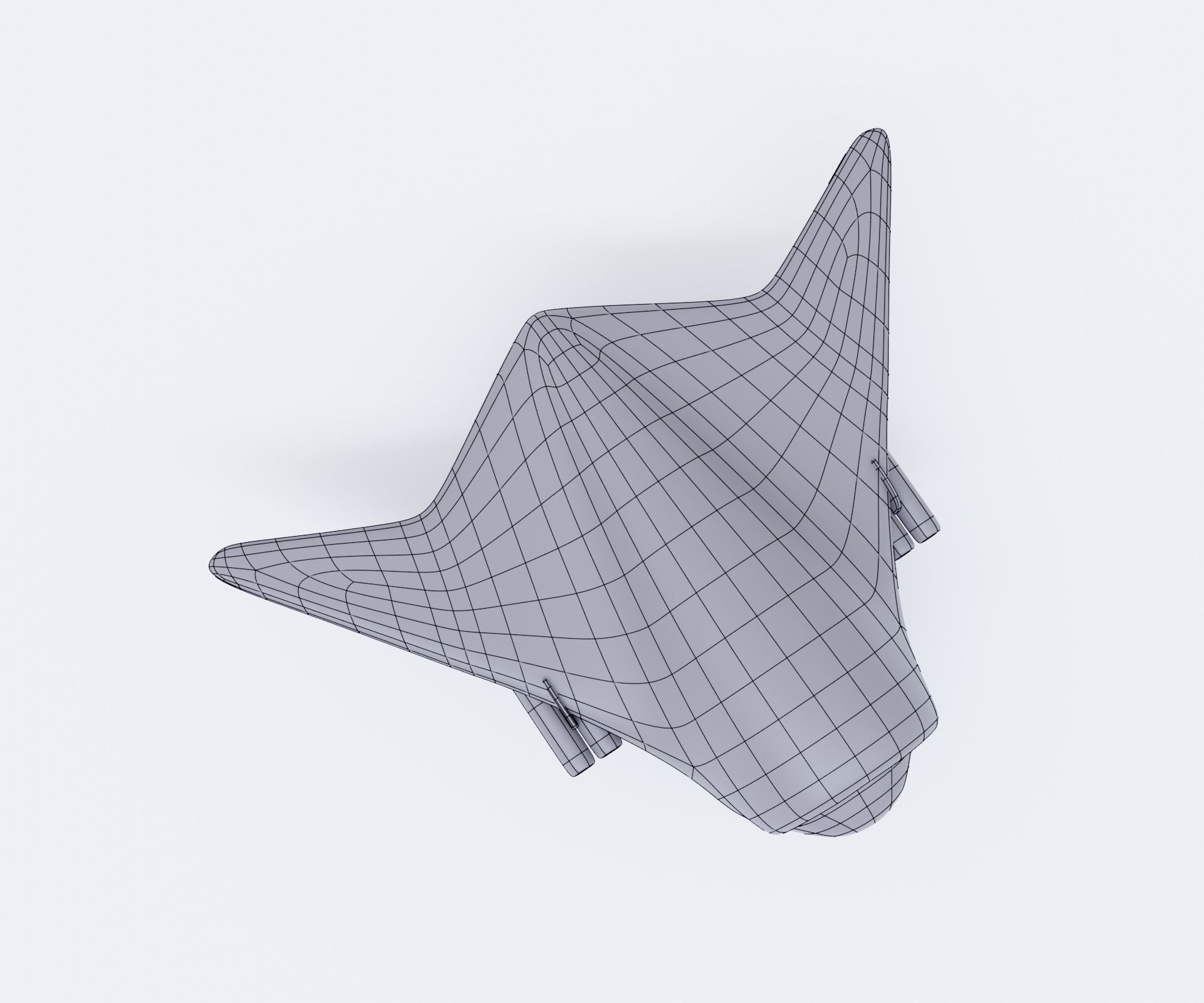 Cartoon Bomber Airplane Low-poly 3D model_17