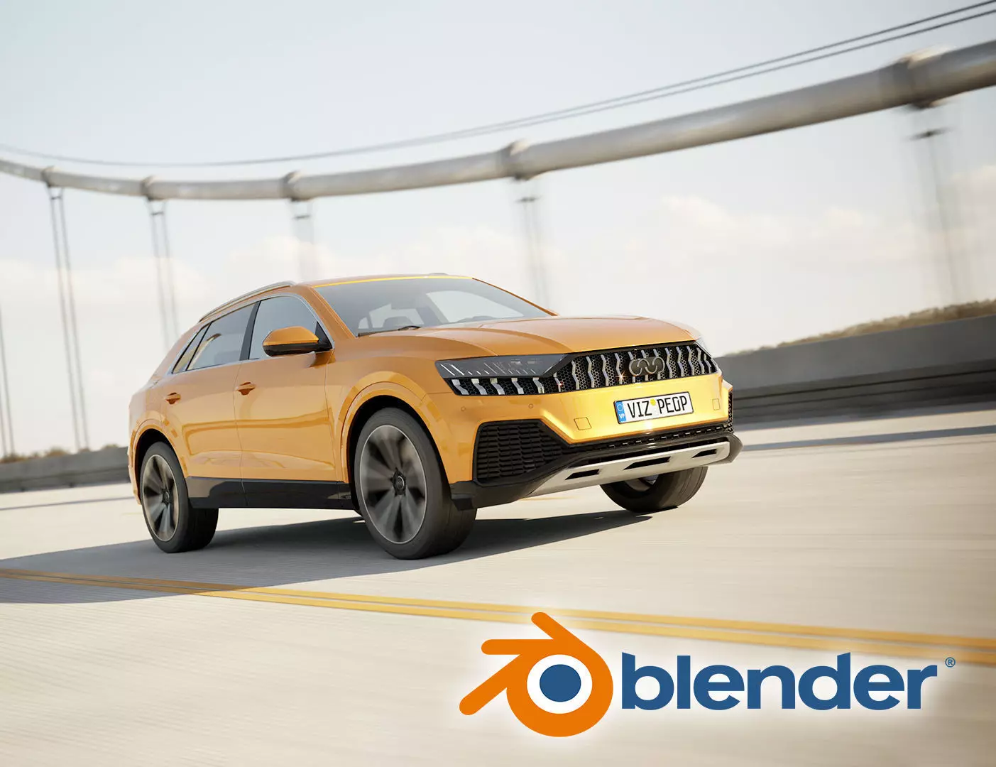 Bridge SUV 3D Scene for Blender Cycles 3D model