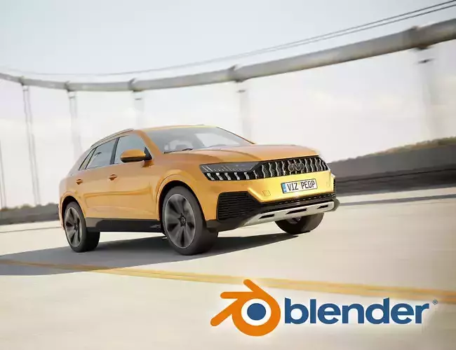 Bridge SUV 3D Scene for Blender Cycles 3D model