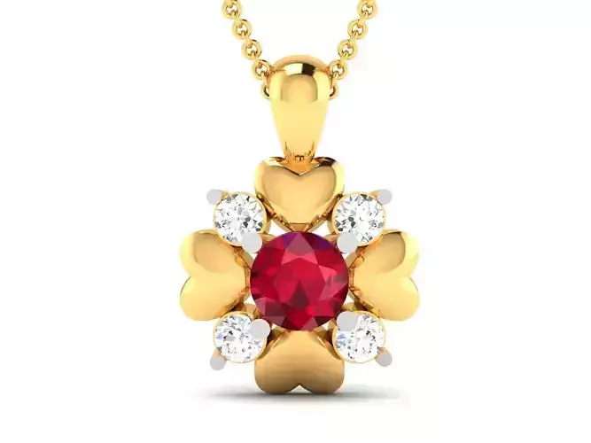 Solitaire Women Heart Pendants 