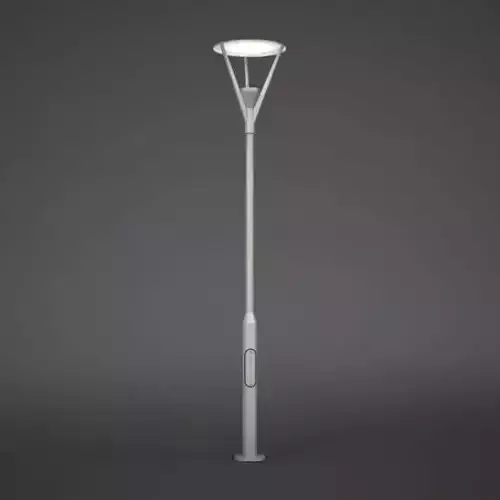 White Metal Floor Lamp