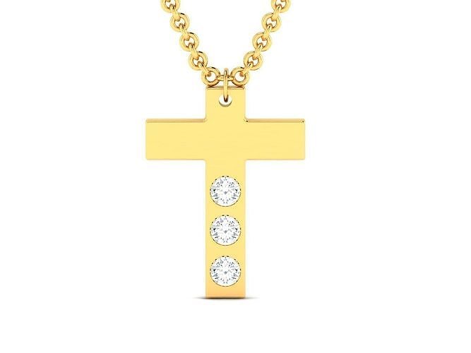 Solitaire Women Cross Pendants  3D print model