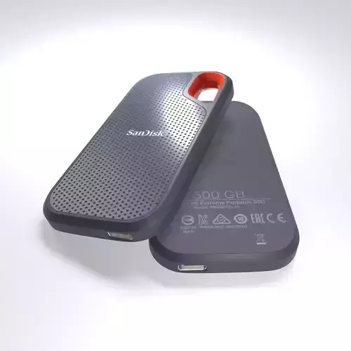  SanDisk Extreme Portable SSD - 4K PBR Low-poly 3D model