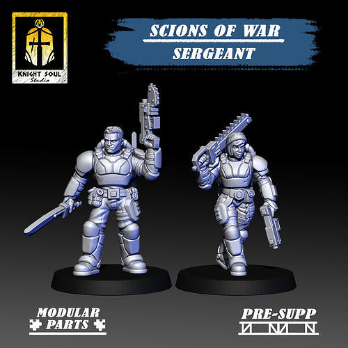 Scions of War Sergeant 3D print model