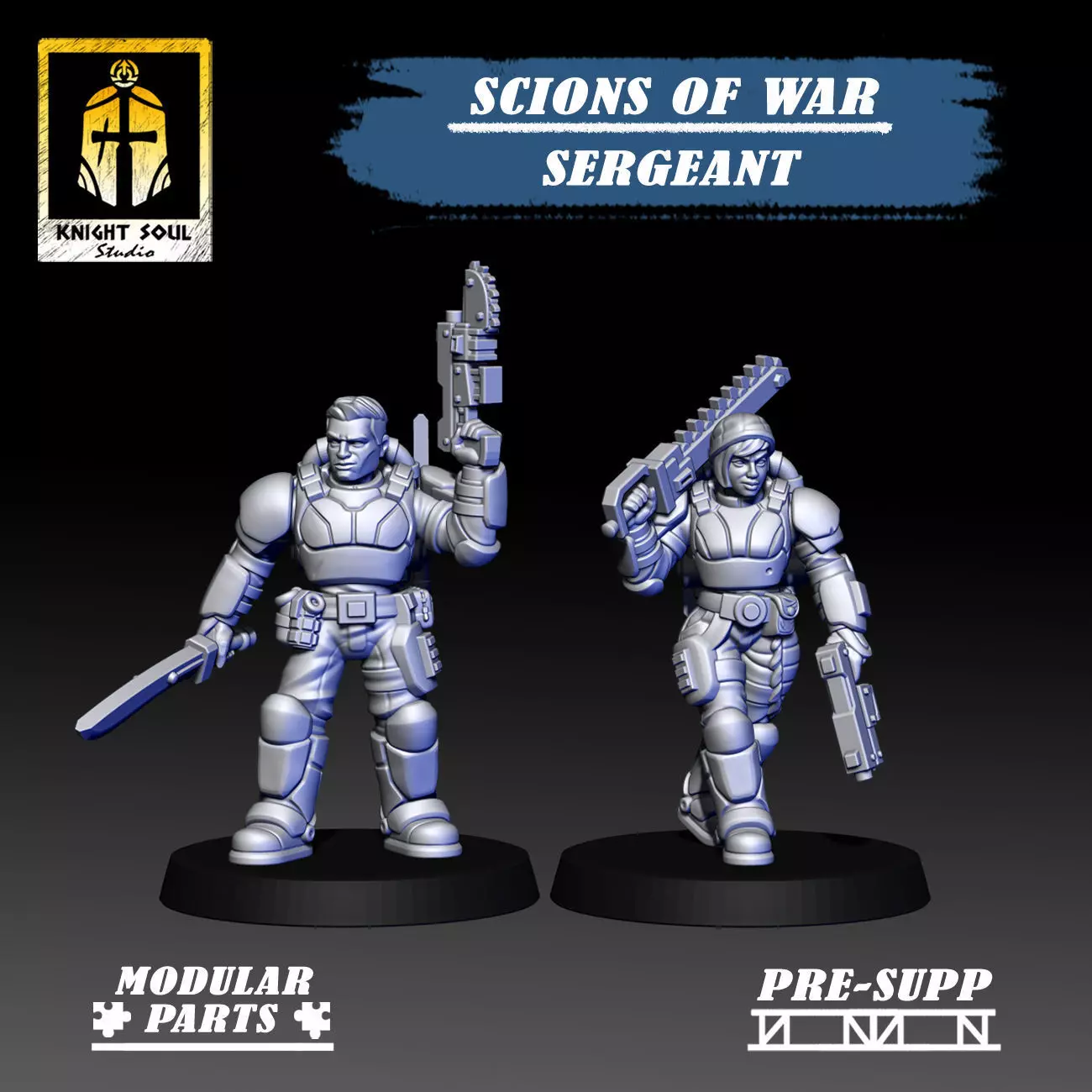 Scions of War Sergeant 3D print model_0