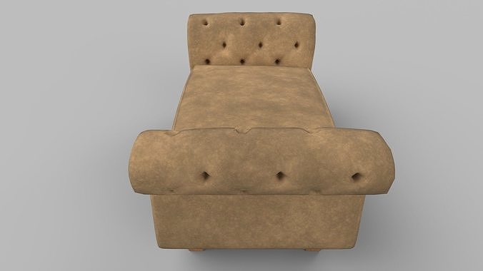 single seater sofa Low-poly 3D model