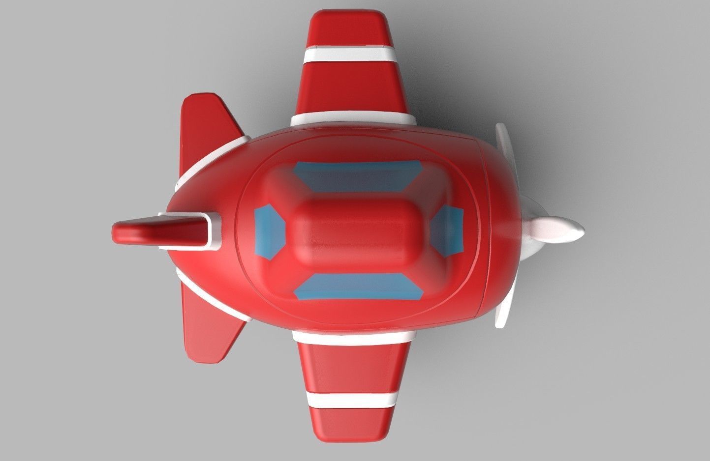 Toy Plane  01 Low-poly 3D model_12