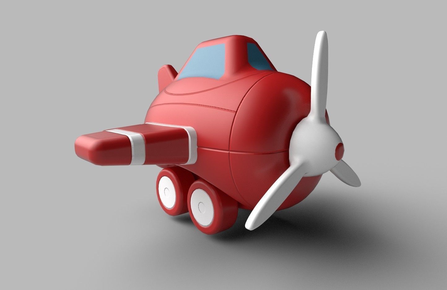 Toy Plane  01 Low-poly 3D model_2
