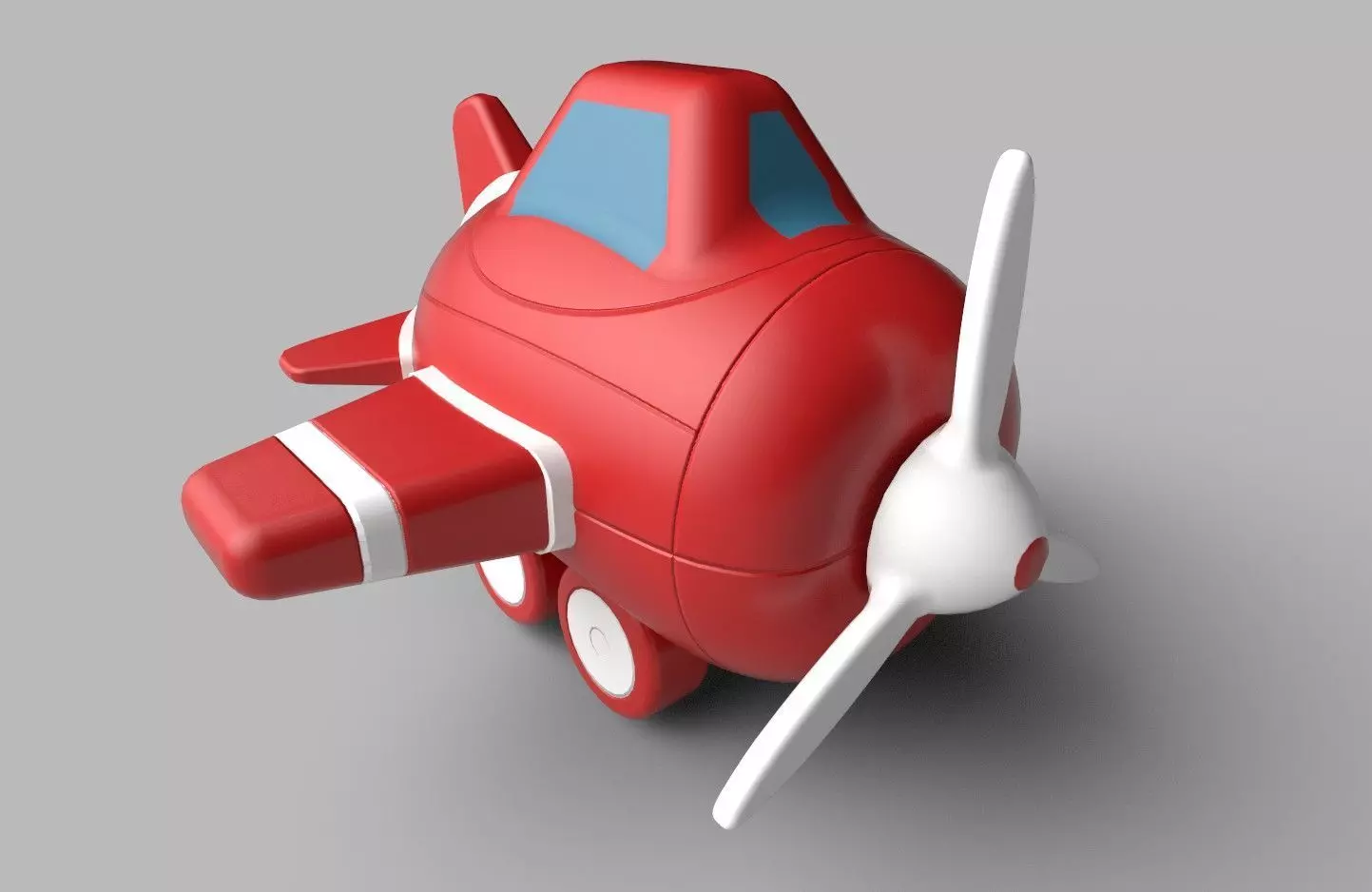 Toy Plane  01 Low-poly 3D model_0