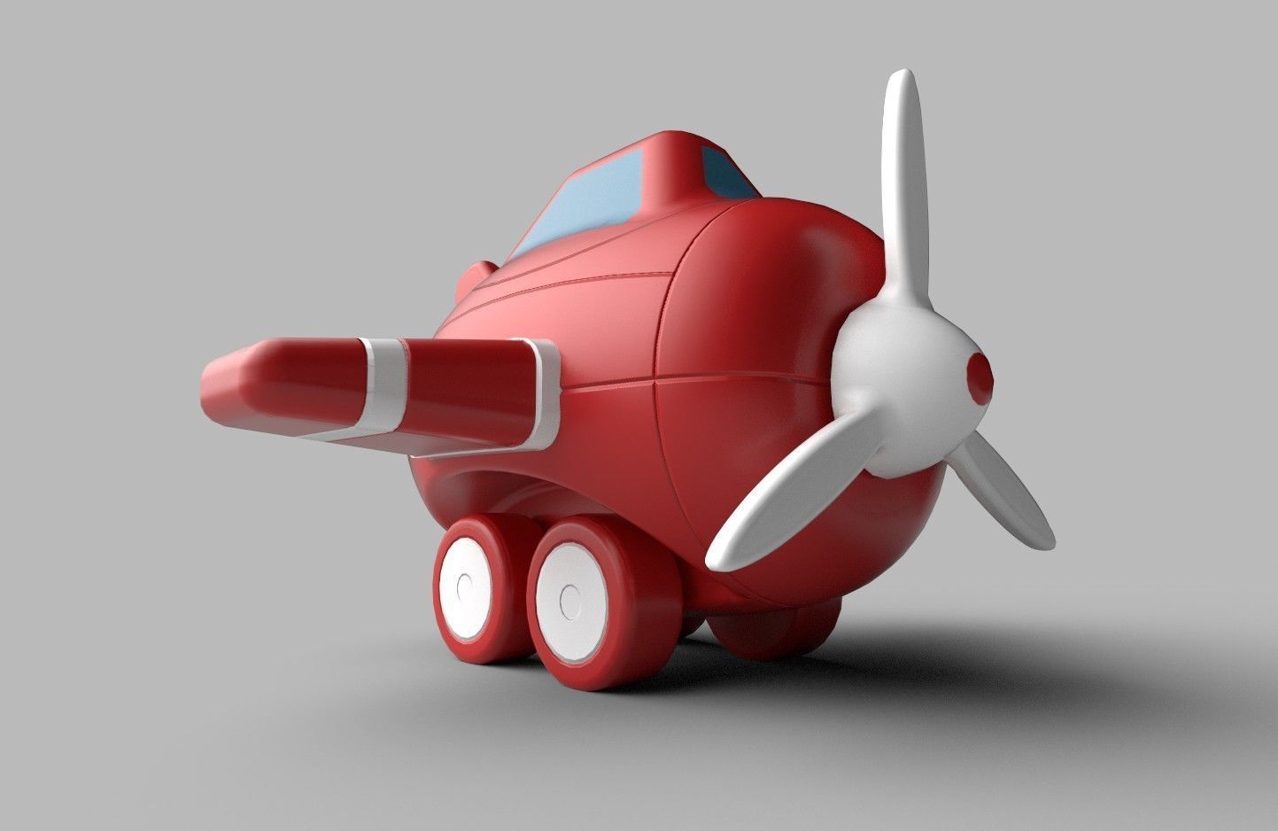 Toy Plane  01 Low-poly 3D model_3