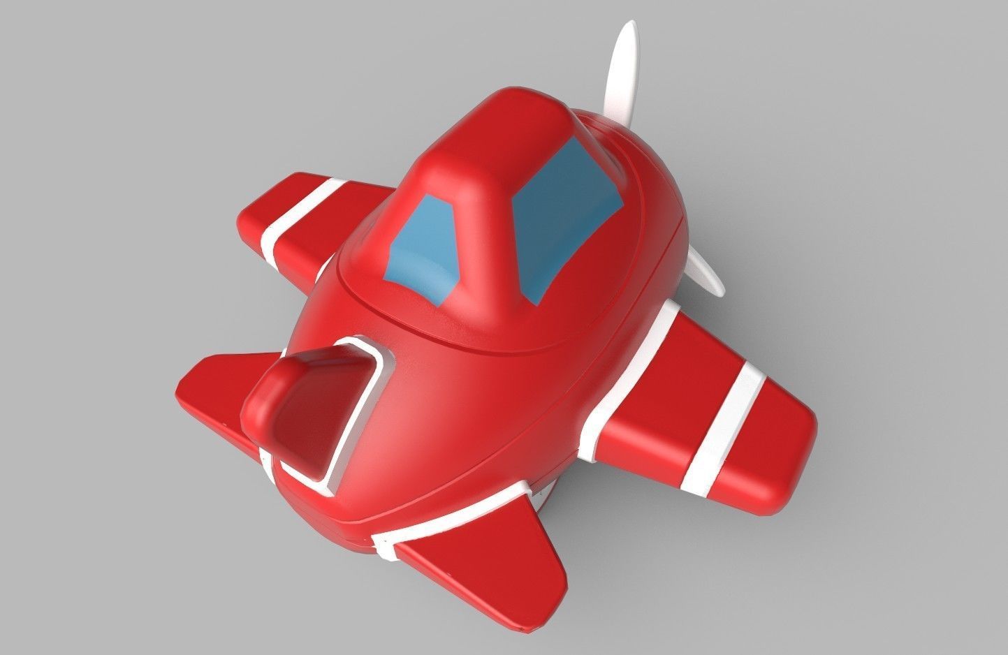 Toy Plane  01 Low-poly 3D model_11