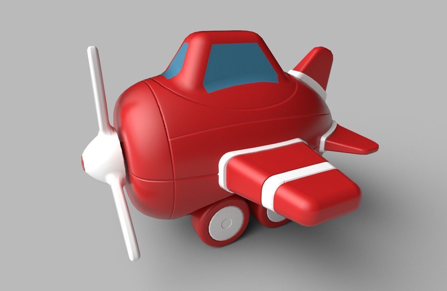 Toy Plane  01 Low-poly 3D model_6