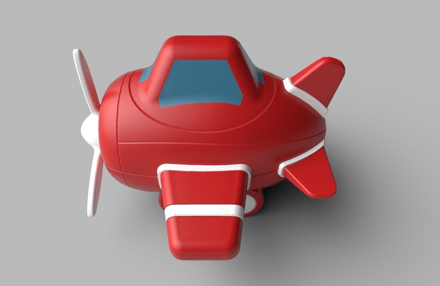Toy Plane  01 Low-poly 3D model_7