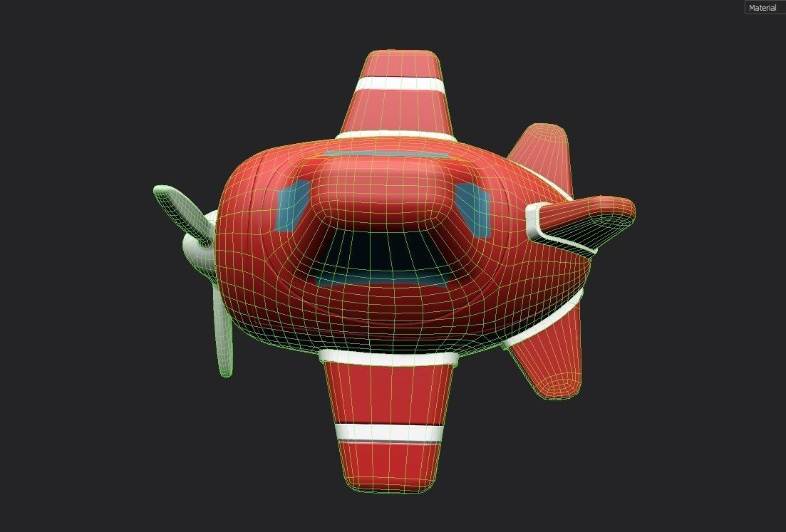 Toy Plane  01 Low-poly 3D model_17
