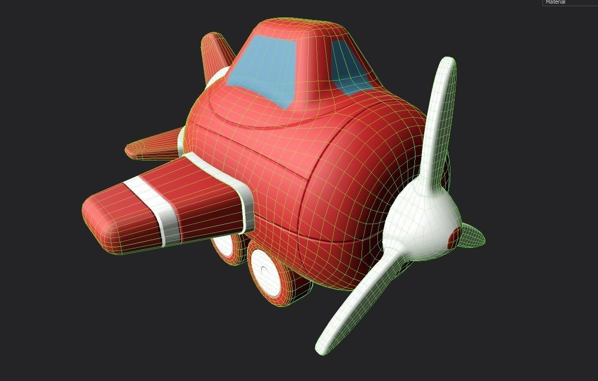 Toy Plane  01 Low-poly 3D model_1