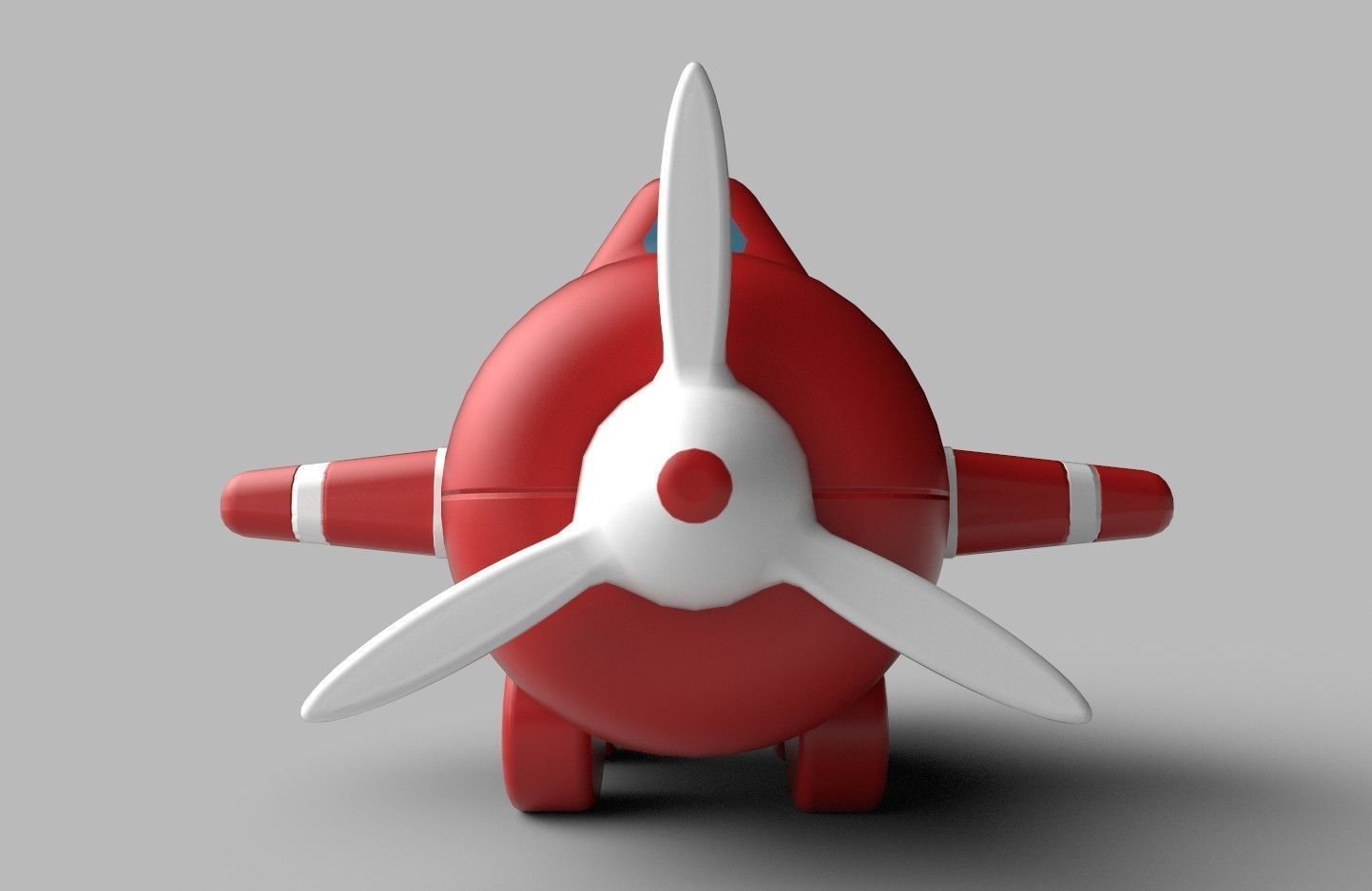 Toy Plane  01 Low-poly 3D model_13