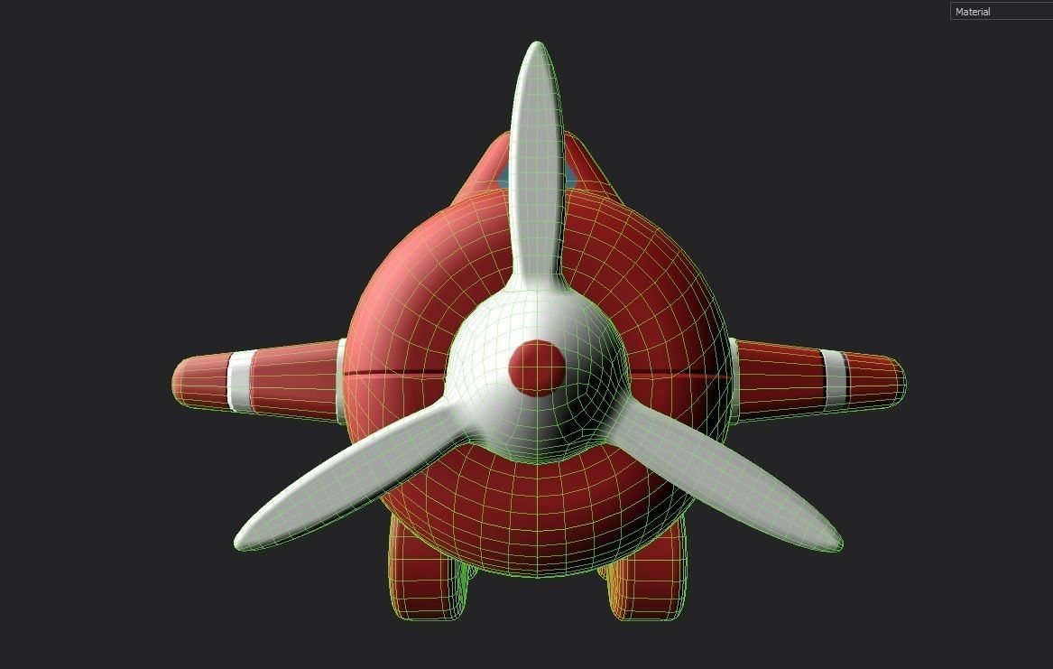 Toy Plane  01 Low-poly 3D model_16