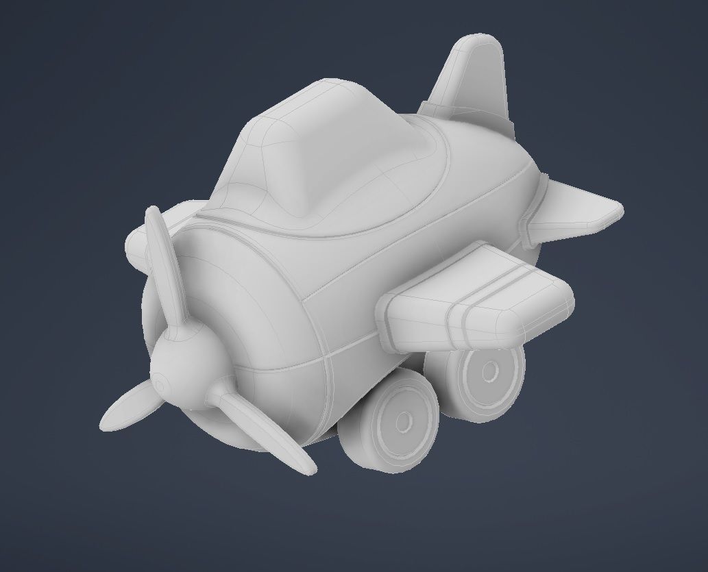 Toy Plane  01 Low-poly 3D model_19