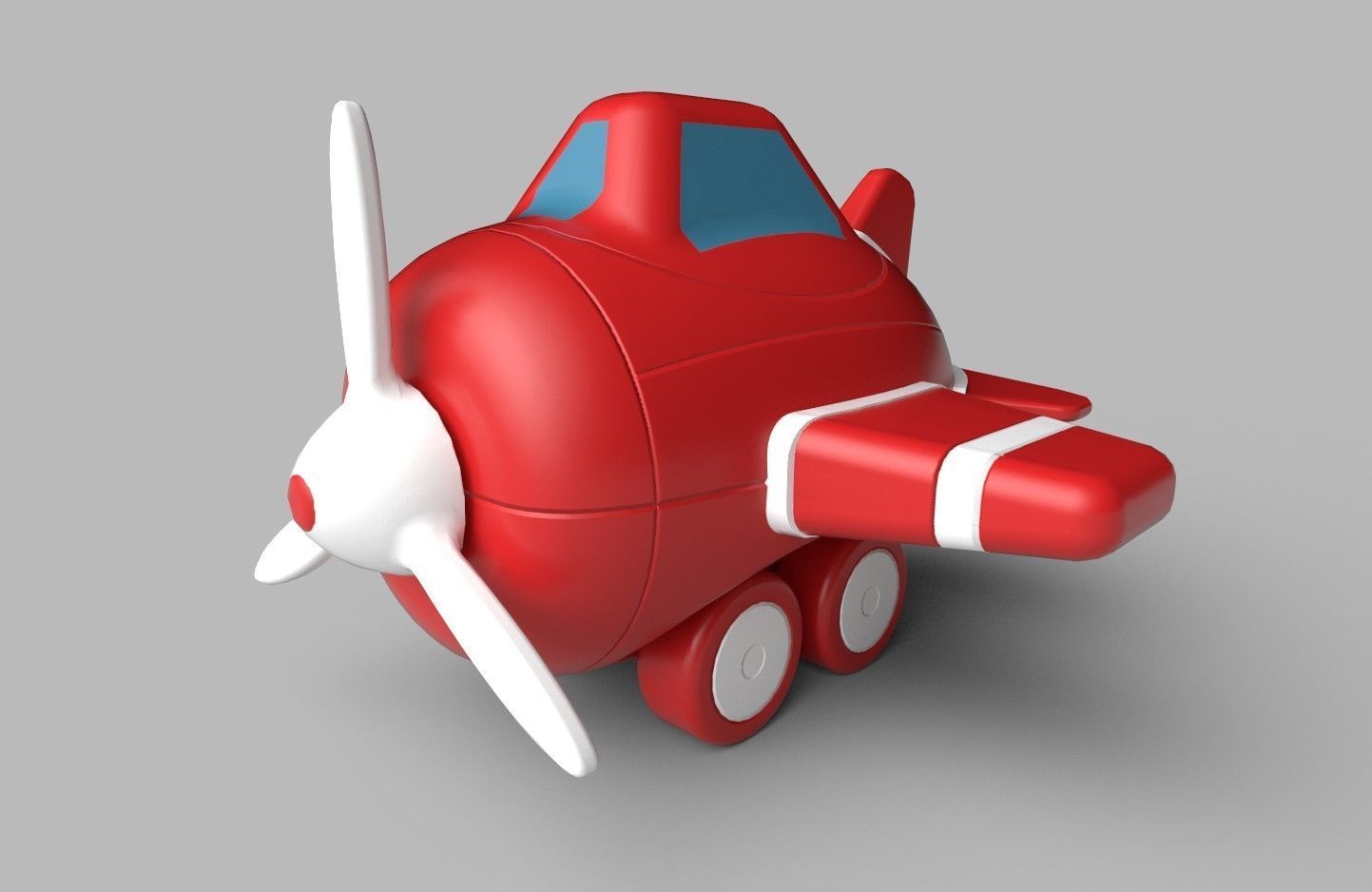 Toy Plane  01 Low-poly 3D model_5