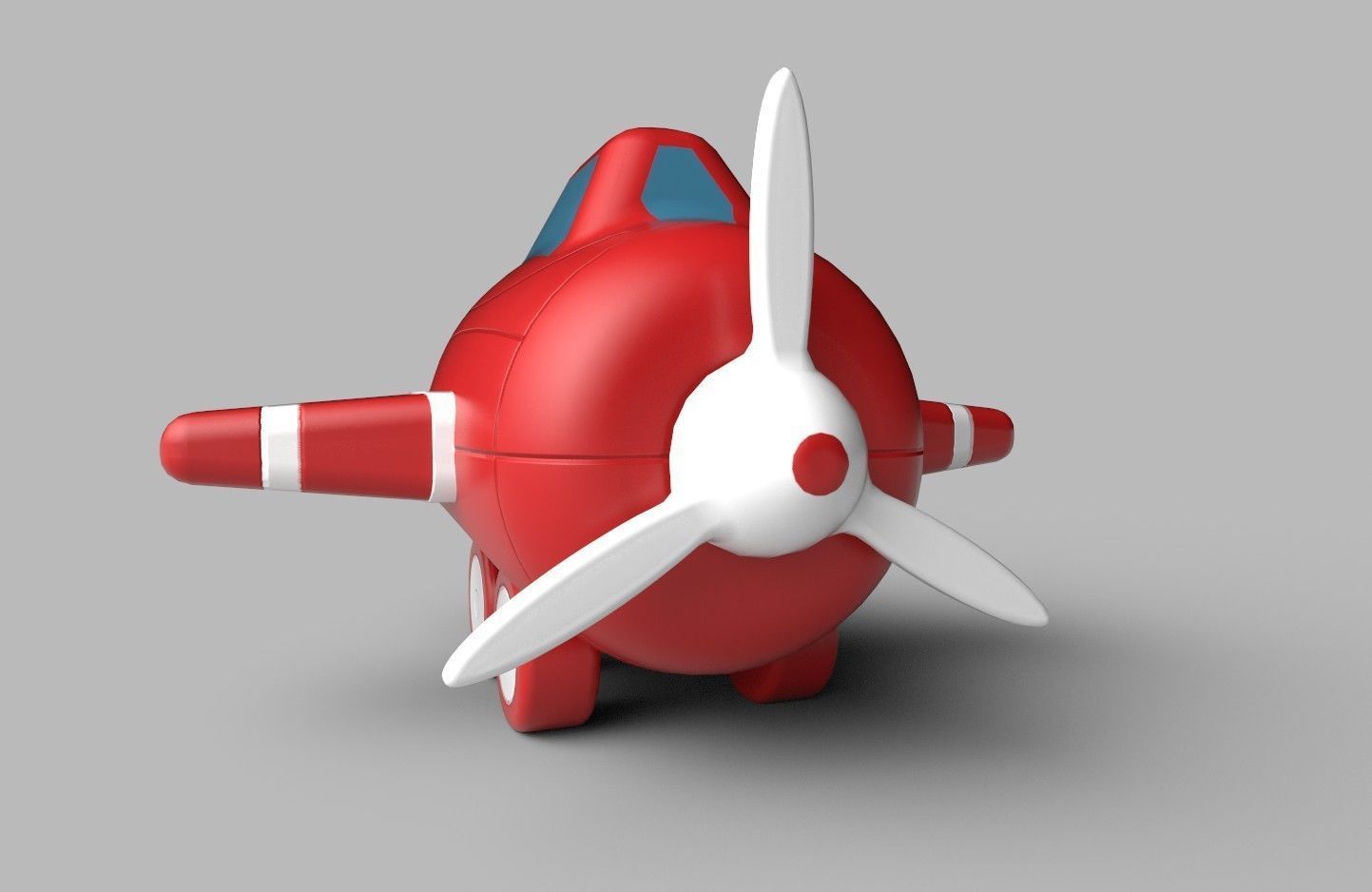 Toy Plane  01 Low-poly 3D model_4