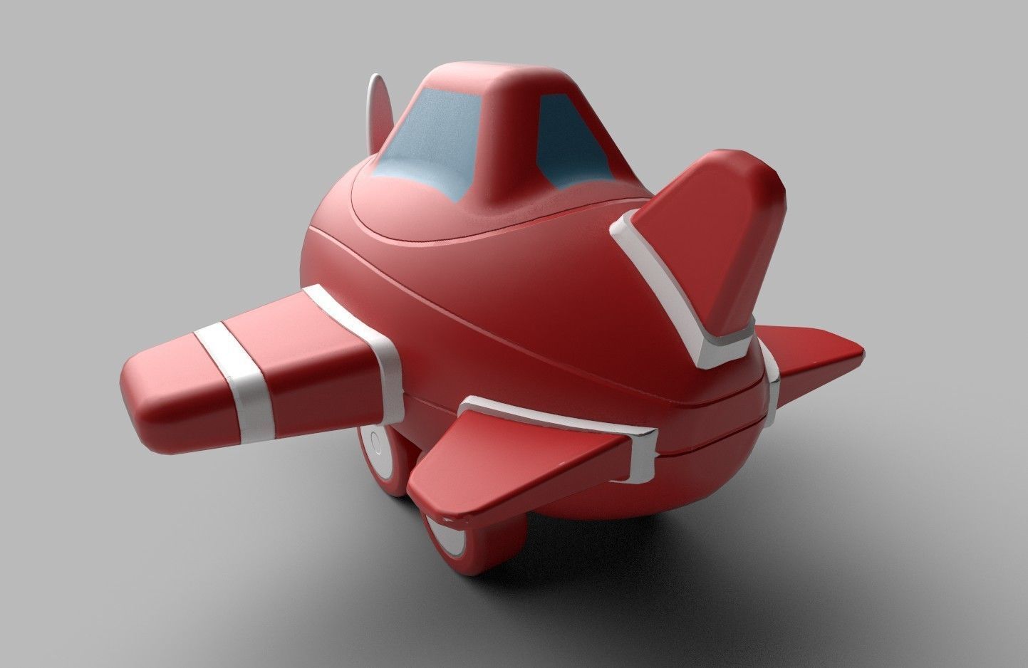 Toy Plane  01 Low-poly 3D model_9