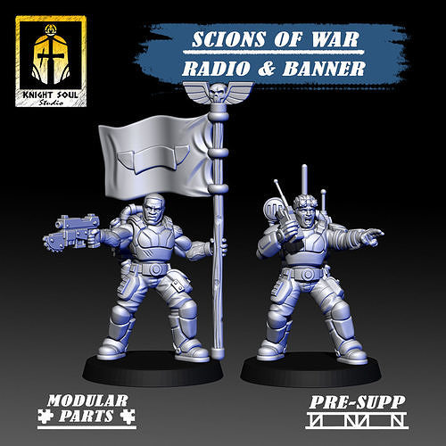 Scions of War Radio Banner 3D print model