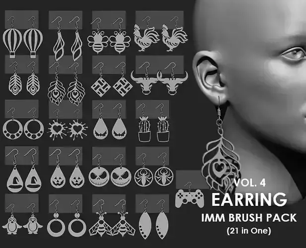 Earring IMM Brush Pack 21 in One Vol 4