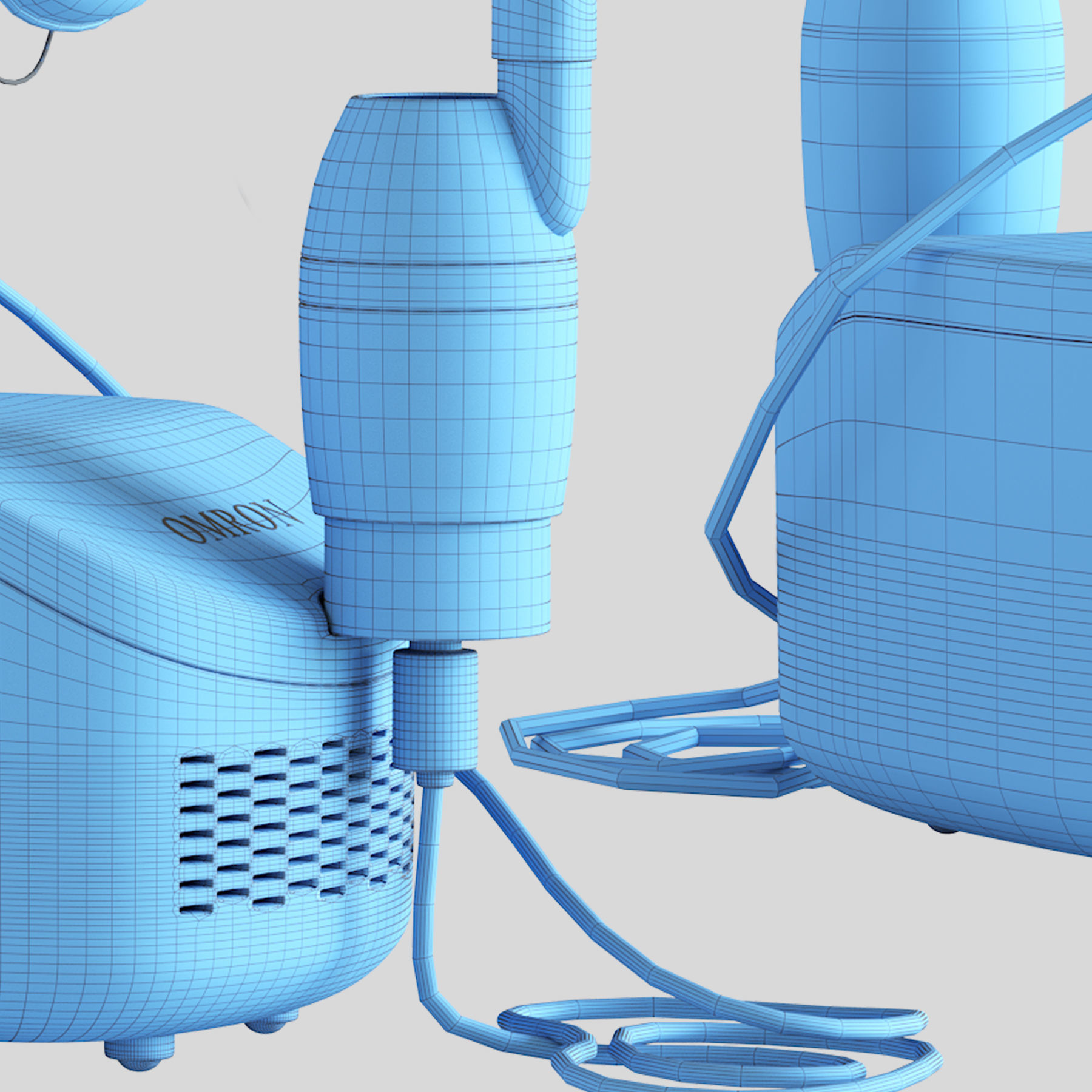 Compressor Nebulizer For Child and Adult NEC 101 Omron 3D model_37