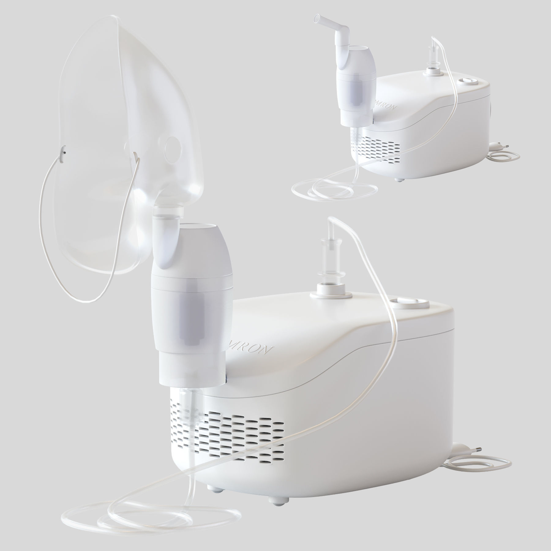 Compressor Nebulizer For Child and Adult NEC 101 Omron 3D model_4