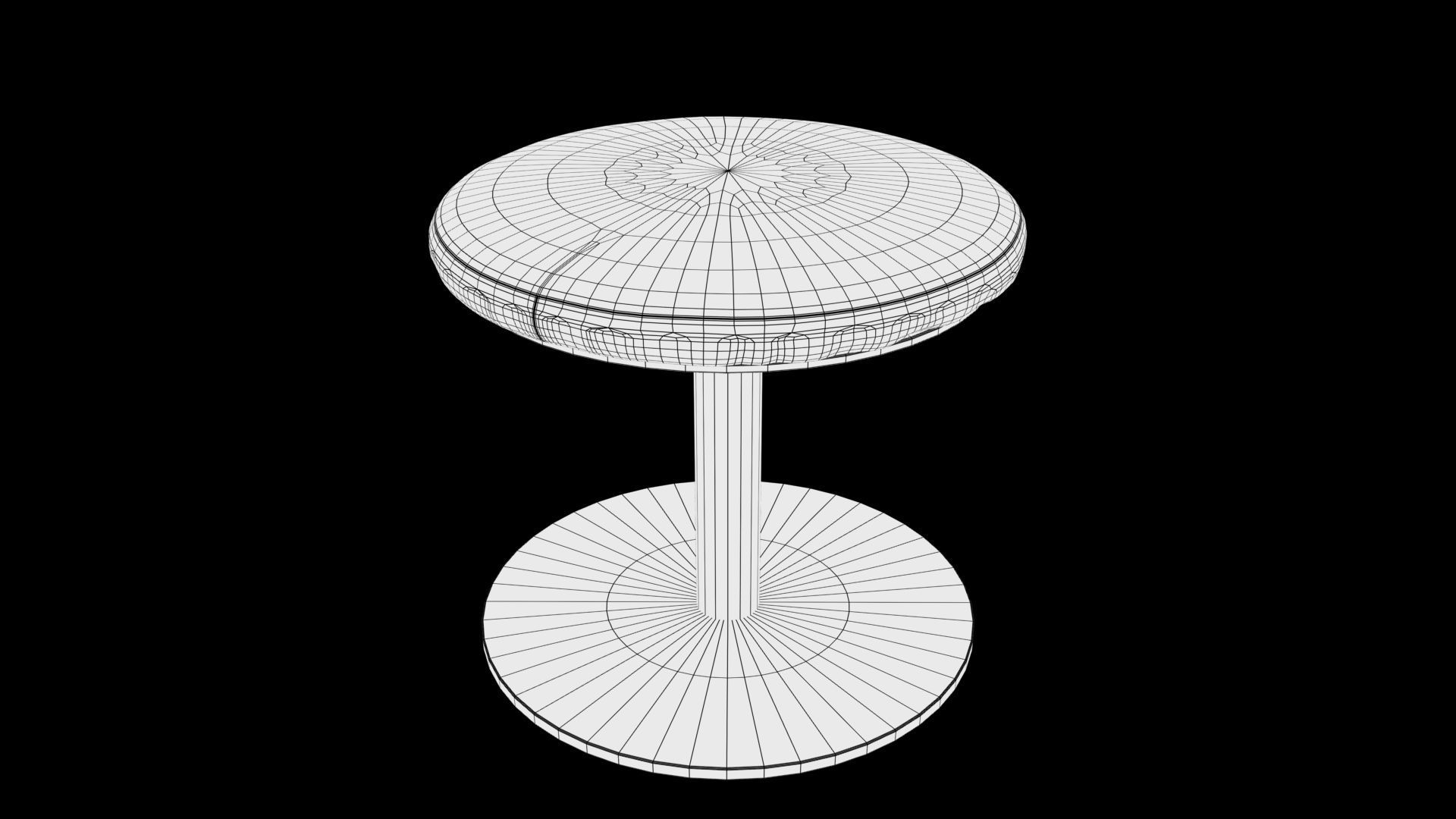 stool Low-poly 3D model_6