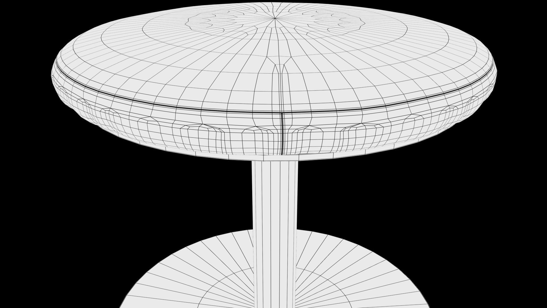 stool Low-poly 3D model_8