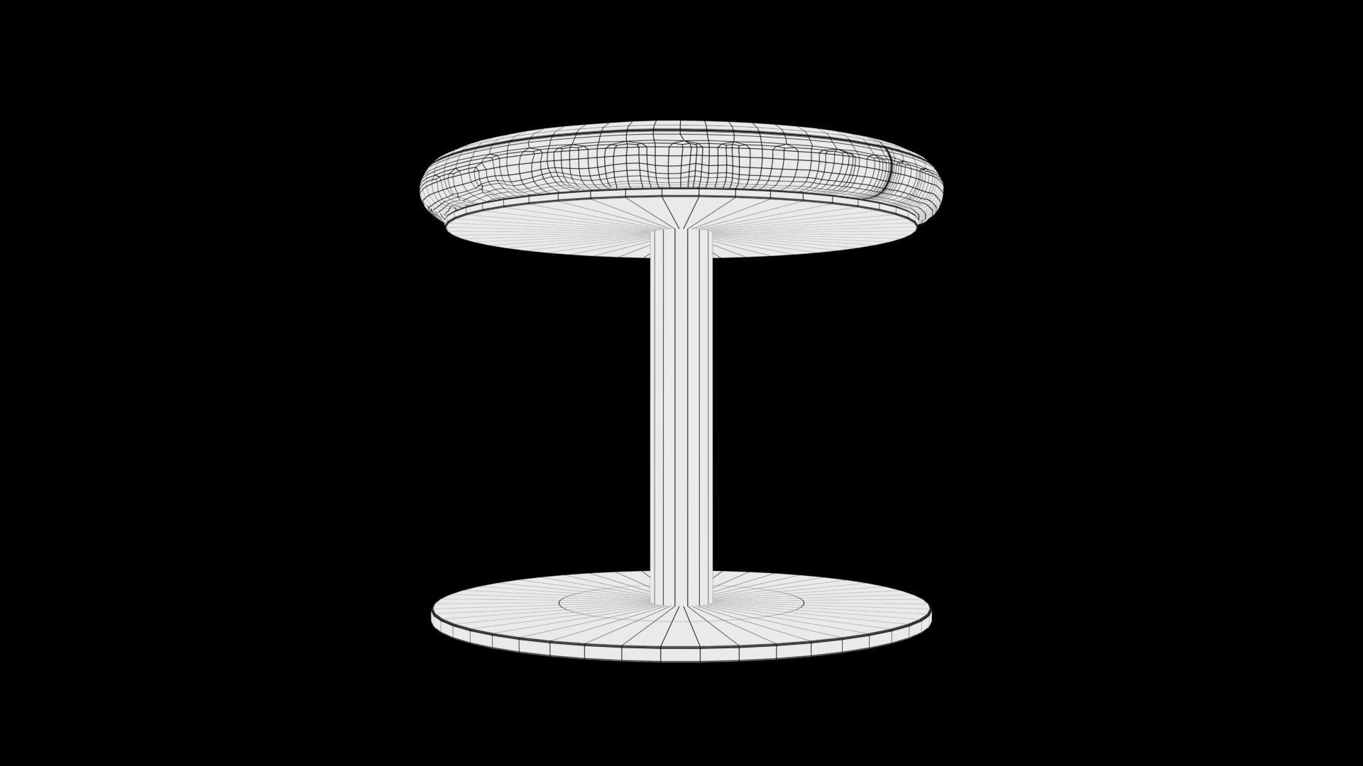 stool Low-poly 3D model_5