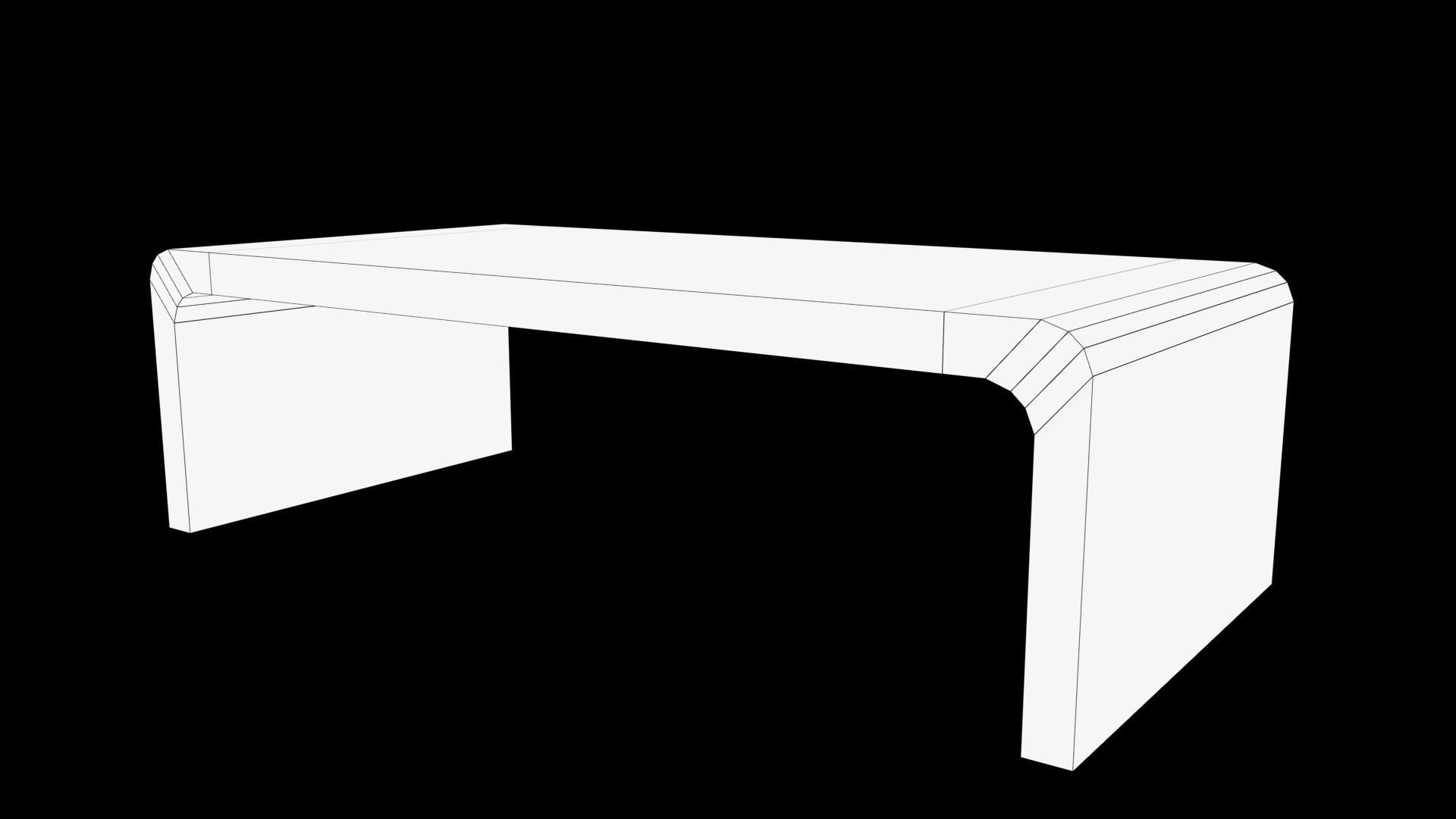 stool chair Low-poly 3D model_6