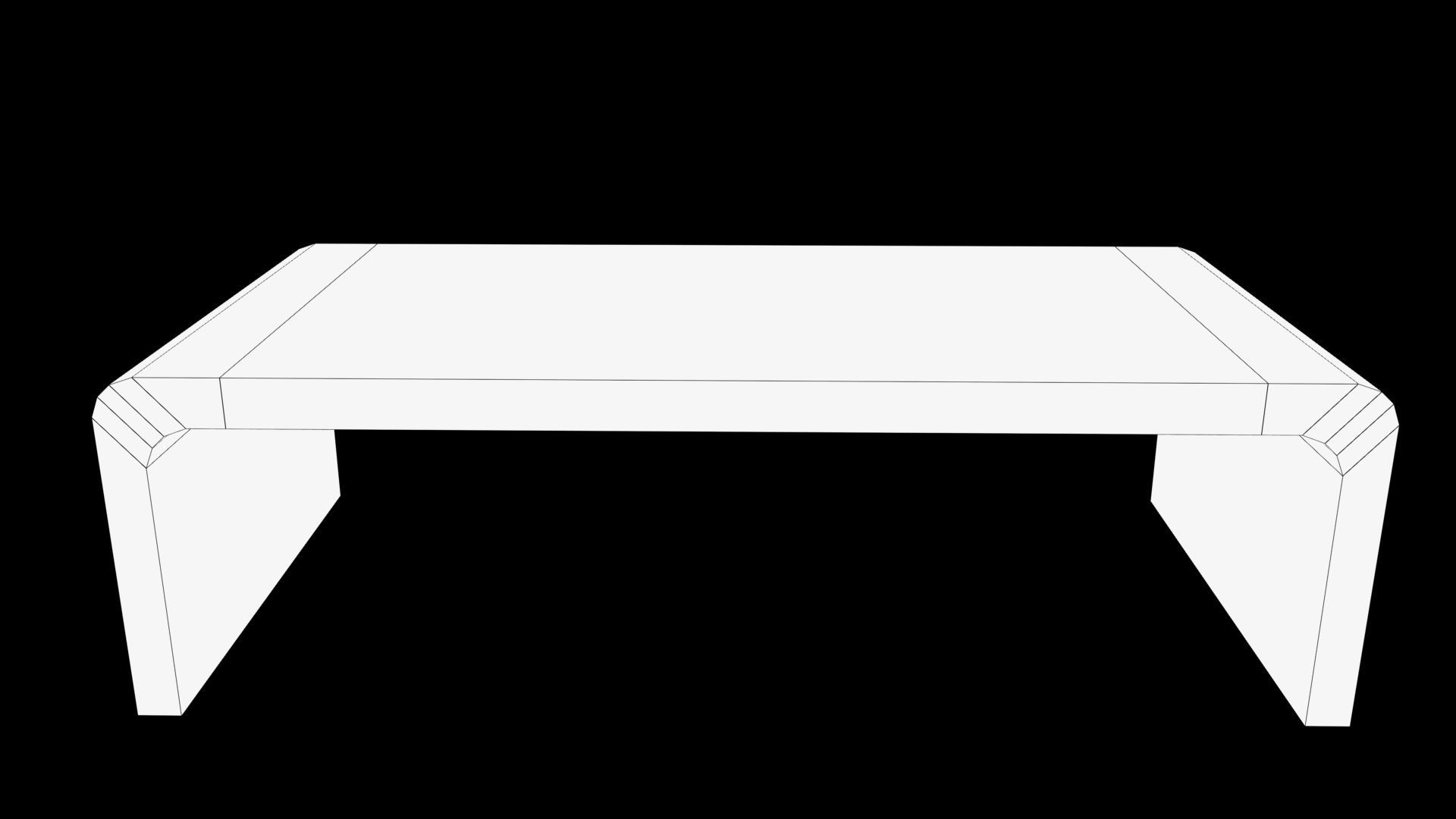 stool chair Low-poly 3D model_5