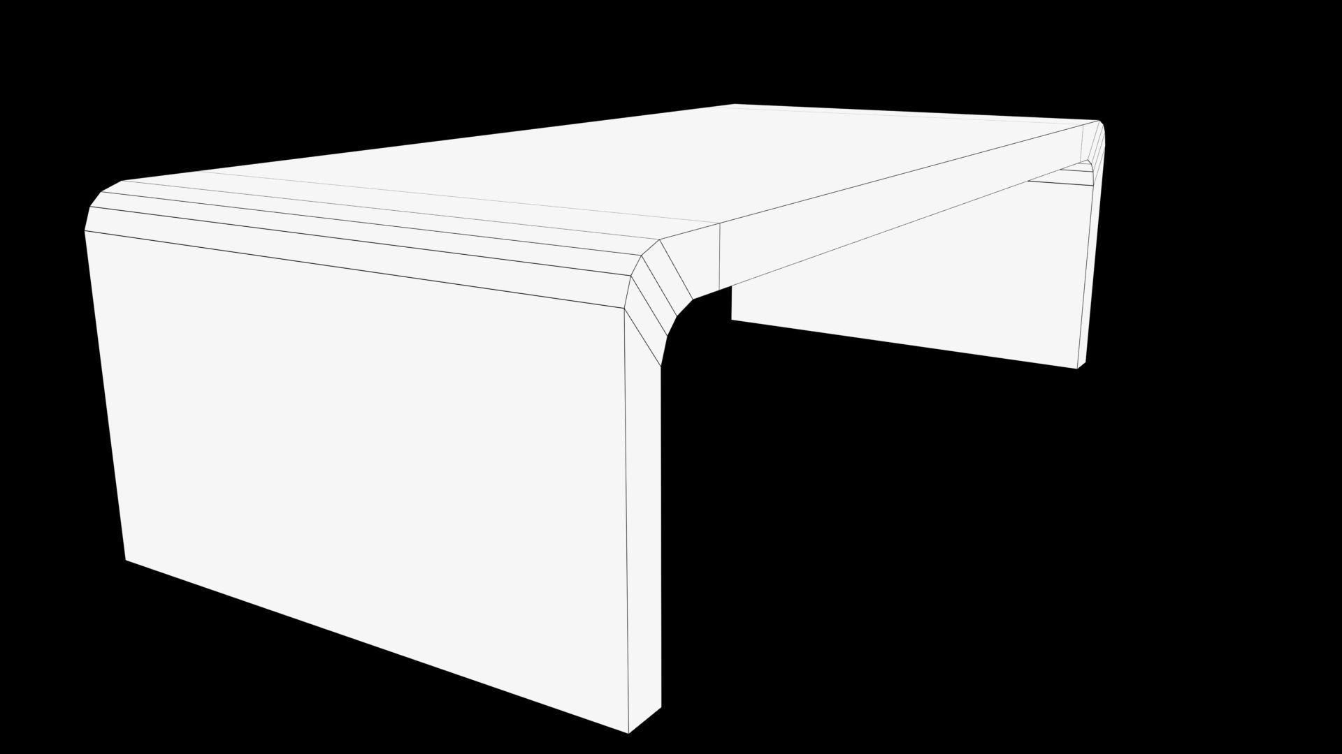 stool chair Low-poly 3D model_9